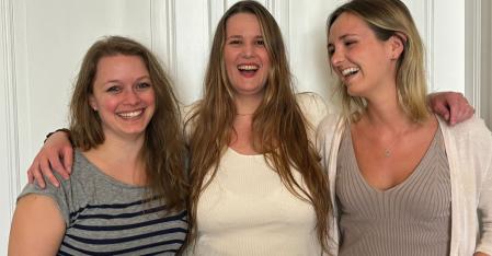 Trois collaboratrices de l'équipe France Au pair