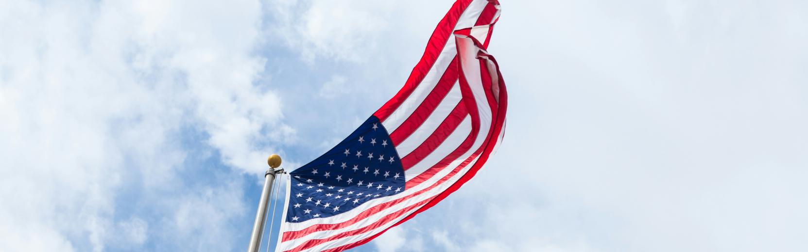Vivre le rêve américain drapeau américain